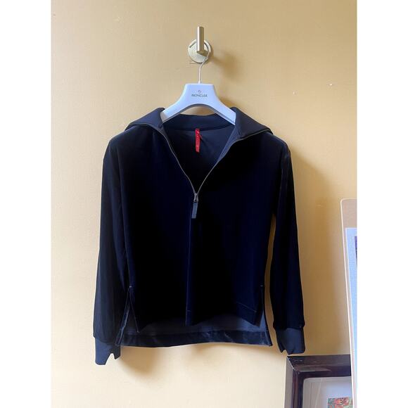 Spanx Velvet Velour Half Zip Wide Leg Tracksuit Set Black Size Small NWOT - Picture 5 of 14